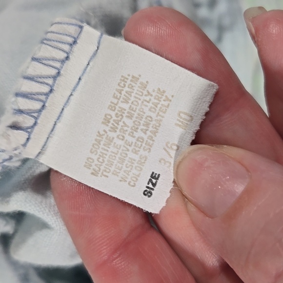 Vintage OshKosh B'Gosh Light Denim Overall Bubble Sz 3/6 Mo Made In USA - Picture 6 of 7